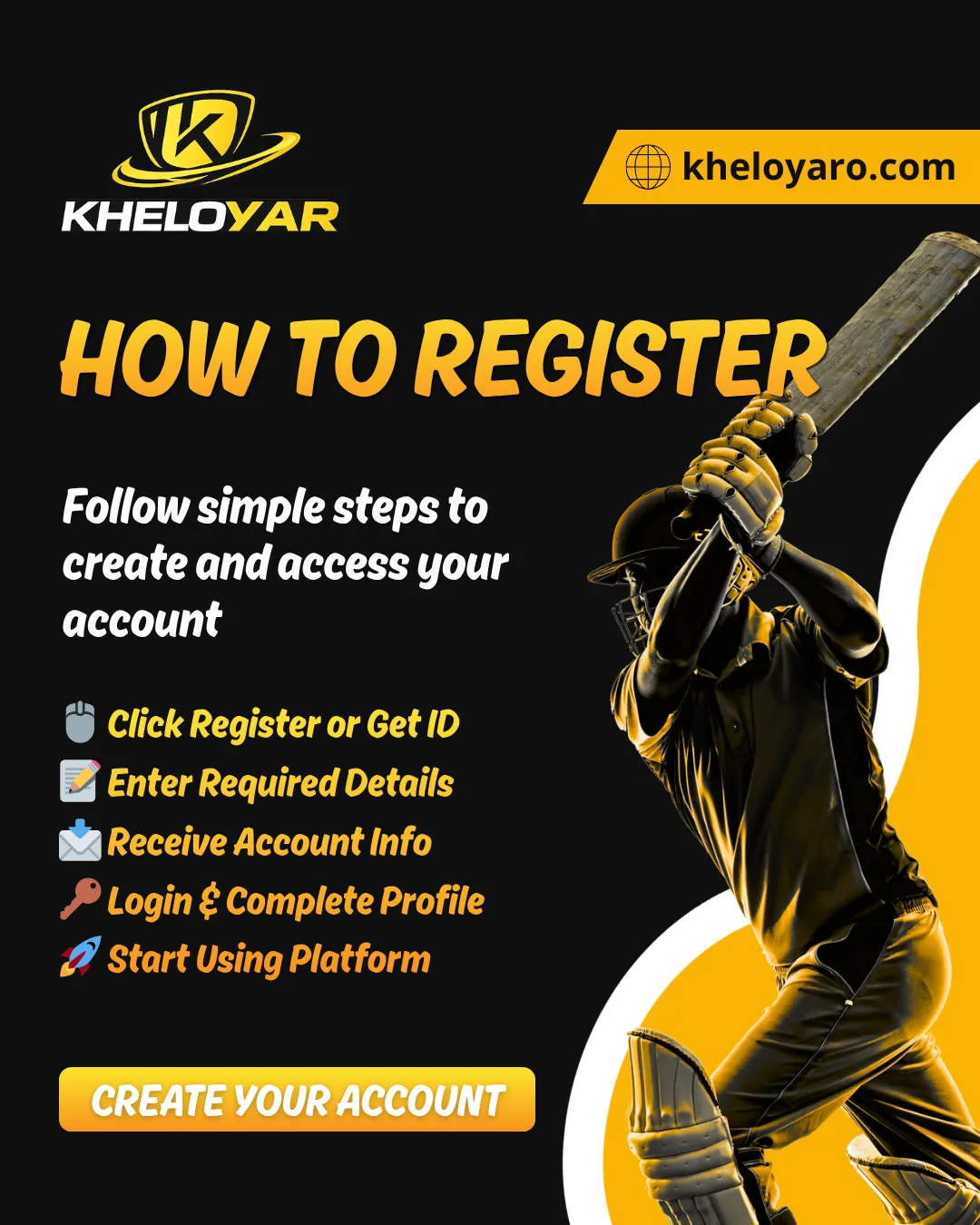 How to register on Khelo Yar