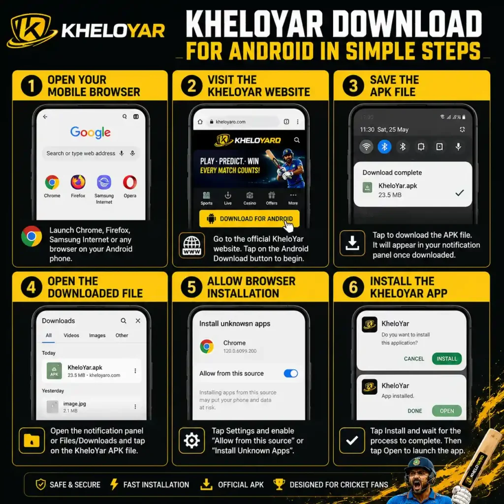 KheloYar Download for Android in Simple Steps